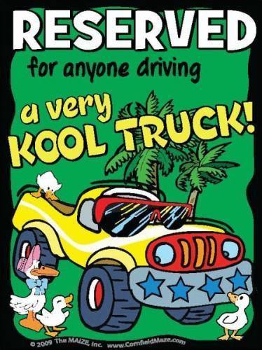 Kool Truck Parking Sign