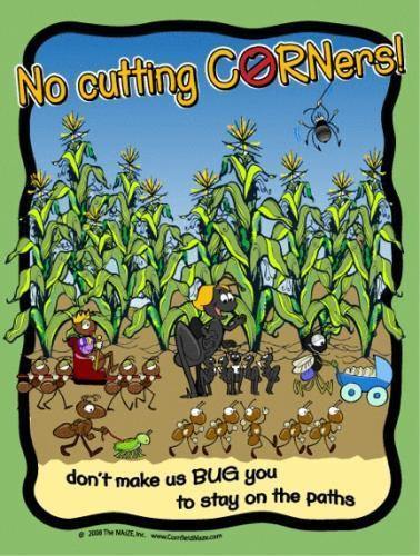 Stay on the Paths (Bug) Sign