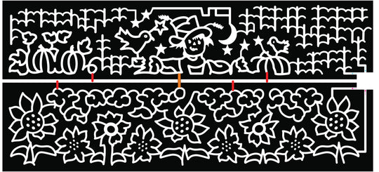 22_AZ_Marana Pumpkins Corn Bird Moon Scarecrow Stars Sunflowers Clouds