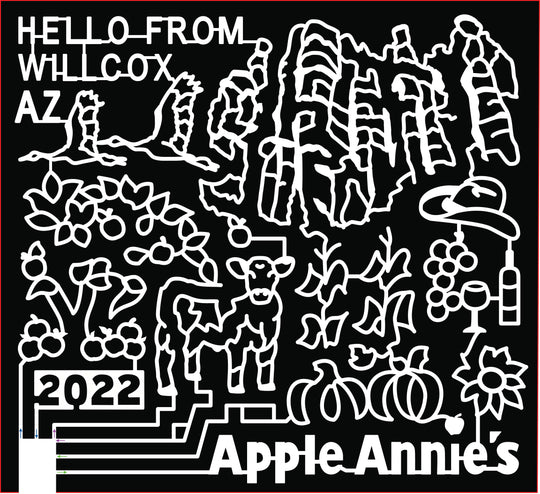 22_AZ_Willcox Pumpkin Cow Hat Apple Birds Wine Grapes Flower