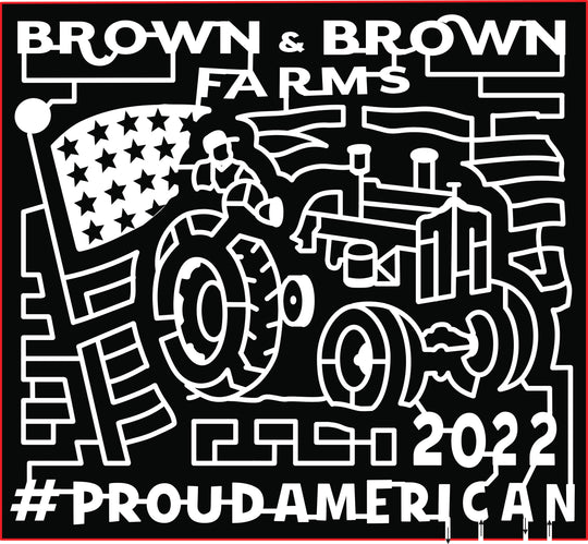 22_FL_Oxford #ProudAmerican Flag Tractor Farmer