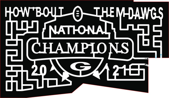 22_GA_McDonough How 'Bout Them Dawgs National Champions Logo Football