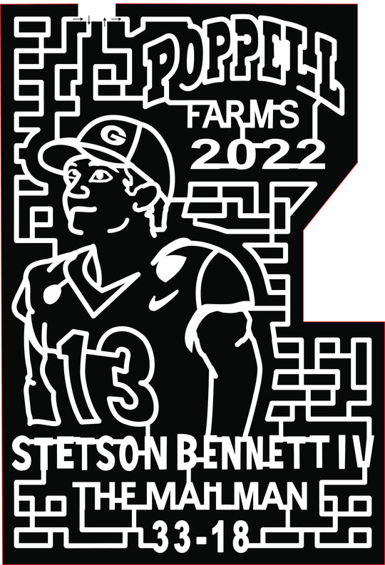 22_GA_Odum Stetson Bennett IV The Mailman 13 Jersey Hat Bulldogs