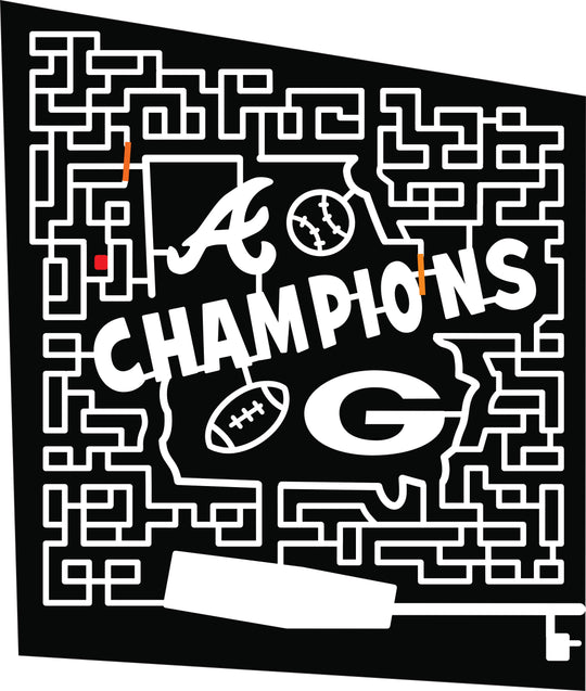 22_GA_Watkinsville Atlanta Braves Baseball Champions Bulldogs Football