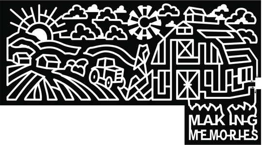 22_IA_Cambridge Making Memories Barn Windmill Clouds Sun Field Tractor