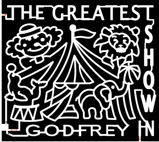 22_IL_Godfrey The Greatest Show Lion Elephant Seal Clown Tent Circus