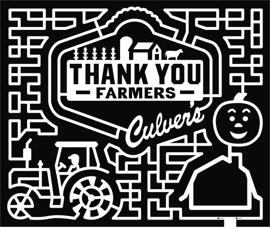 22_IL_South Barrington Thank You Farmers Culver's Logo Tractor Barn Jack-o-Lantern