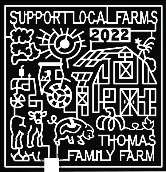 22_NC_Richfield Support Local Farms Sun Cloud Rooster Tractor Barn Cow Pig Pumpkin Farmer