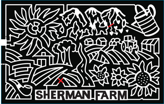 22_NH_Center Conway Farm Pipe Field Sun Tree Mountain Flower Tractor Water Can Road Barn