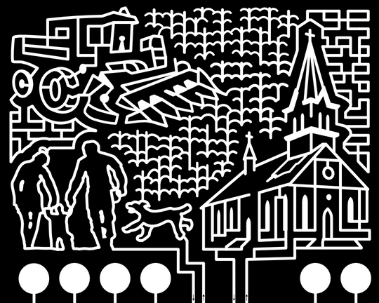 22_TX_Victoria, tractor, church, religion, people, family, dog, kid, corn