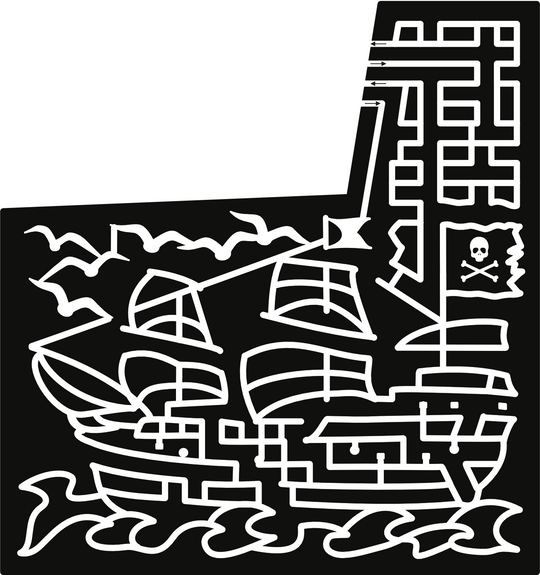 22_WI_Caledonia pirate ship, ocean, birds