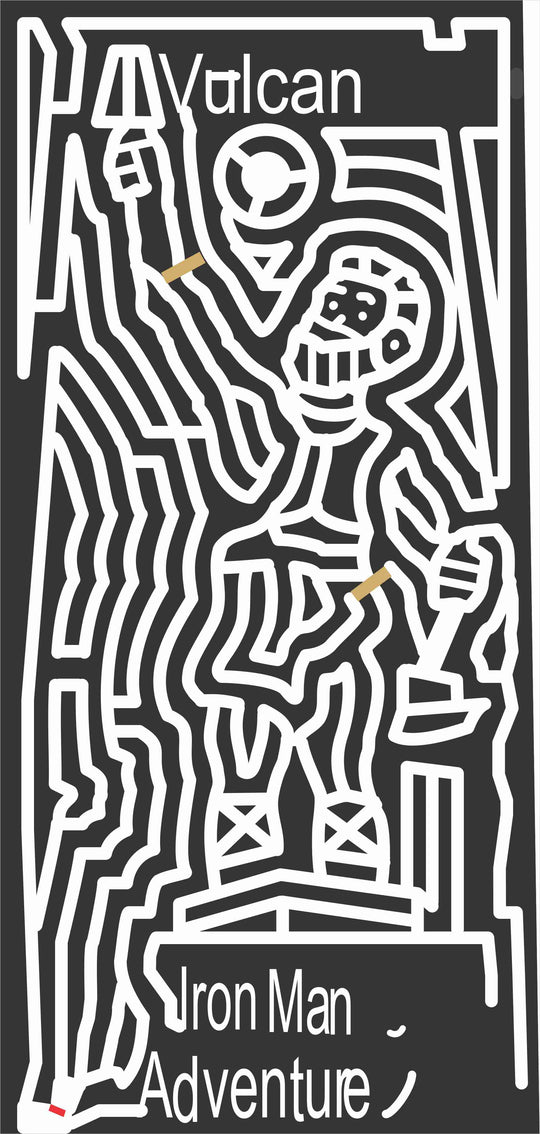 Design | 1999_AL_Alabama B Alabama, Man, state, shape, iron man, iron, vulcan, adventure