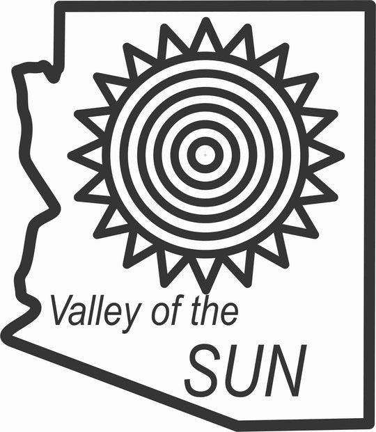 Design | 1999_AZ_Chandler B Arizona, state, shape, Sun
