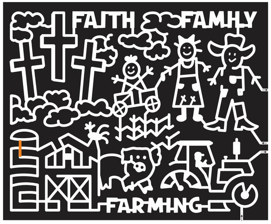Brenham Texas TX 2013 Cross, Kid, Child, family, Cloud, Corn, Rooster, Pig, Hog, Tractor, Barn, farm, Farmer, stick, people.jpg