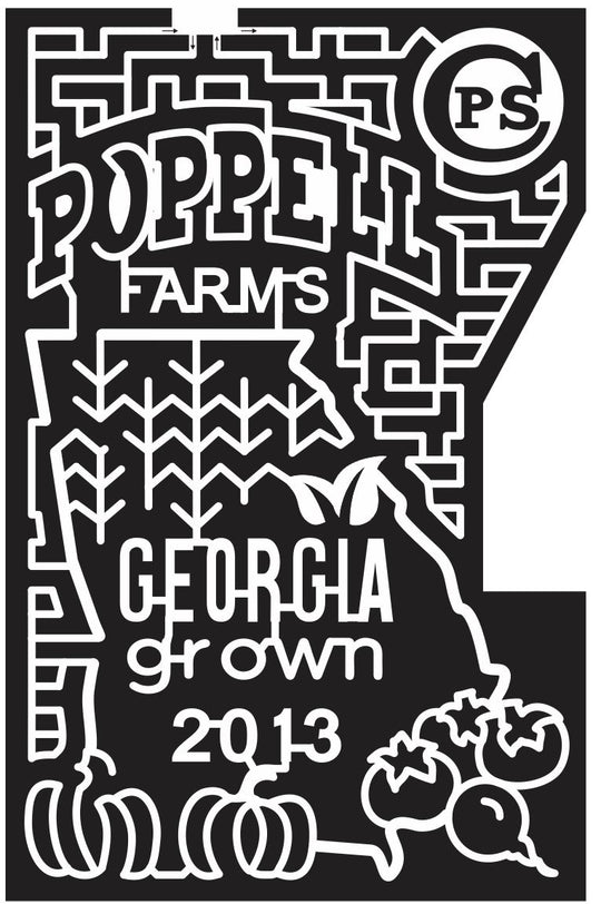 Odum Georgia GA 2013 state, shape, Vegetable, Corn, Tomato, Pumpkin, peach, farm, Stalk, fruit, Vegetables, grown, logo, sponsor, poppell.jpg