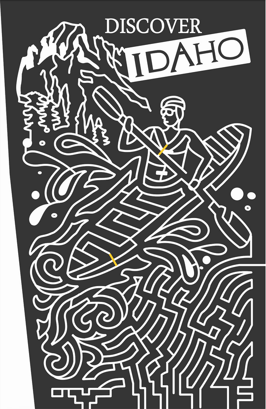 10_ID_Meridian 2010, Boat, Water, Man, Mountain, Tree, Sports, Idaho, Rafting, Raft, Paddle, Rapids, Forest, recreation