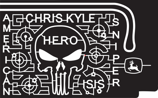 15_IL_CrestHill, 2015, Illinois, Crest Hill, American Sniper, Chris Kyle, Skull, Bullet, Bullets, Holes, Target, AHW, John Deere