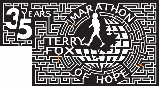 15_AB_Lacombe 2015, Alberta, Lacombe, 35 Years, Terry Fox, Marathon of Hope, Running, Sport, Maple Leaf, Canada, Globe, Sphere, Runner, Person