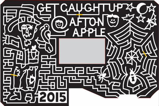 15_MN_Hastings 2015, Minnesota, Hastings, Get Caught Up Afton Apple, Scarecrow, Crow, Apples, Stars, Star, Bat, Bats, Moon, Spiderweb, Spiders, Heart, Hearts, Halloween, Spider, apple, Moon, bird