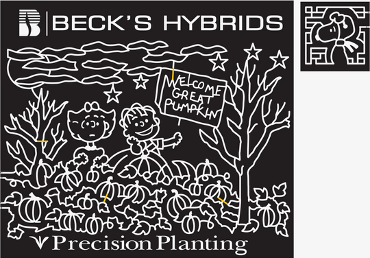 16_IL_Normal, 2016, Illionois, great pumpkin, peanuts, tree, clouds, moon, beck, beck logo, pumpkin patch, pumpkin, linus, sally, star, precision planting