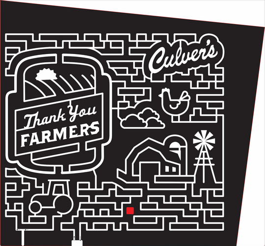 16_OH_Hamilton, 2016, Ohio, Culvers, thank you farmer, thank farmer, barn, tractor, windmill, clouds, chicken, rooster