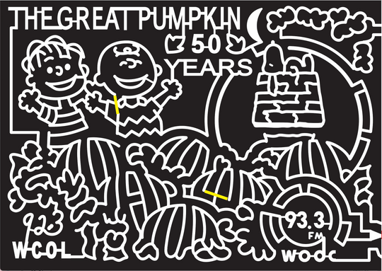 16_OH_Milford Center, 2016, Ohio, great pumpkin, peanuts, halloween, linus, charlie brown, snoopy, moon, clouds, pumpkin, pumpkins, pumpkin patch, radio logo, 92.3 logo, dog house