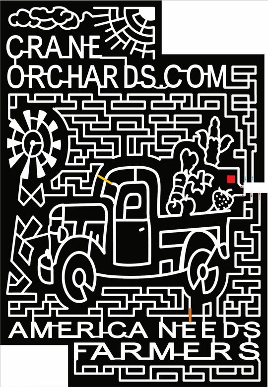 18_MI_Fennville Crane Orchards America needs farmers truck sun clouds wind mill corn carrot apple strawberry pumpkin