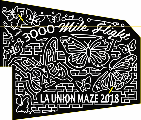 18_NM_La Union 3000 mile flight La Union Maze 2018 butterfly butterflies J K