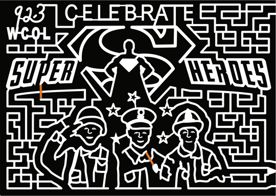 18_OH_Milford Center 92.3 WCOL celebrate super heroes superman fireman policeman military star stars