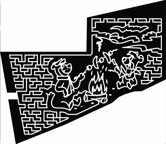 18_SD_SiouxFalls Yogi bear boo boo campfire hotdog marshmallow smoke roasting stick fork knife