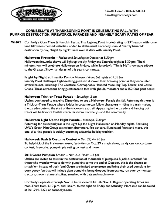 Halloween Notice Sample