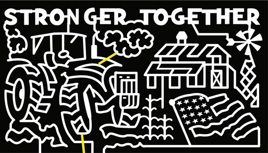 22_Water Mill_NY tractor, barn, windmill, clouds, flag, America, patriotic, farm