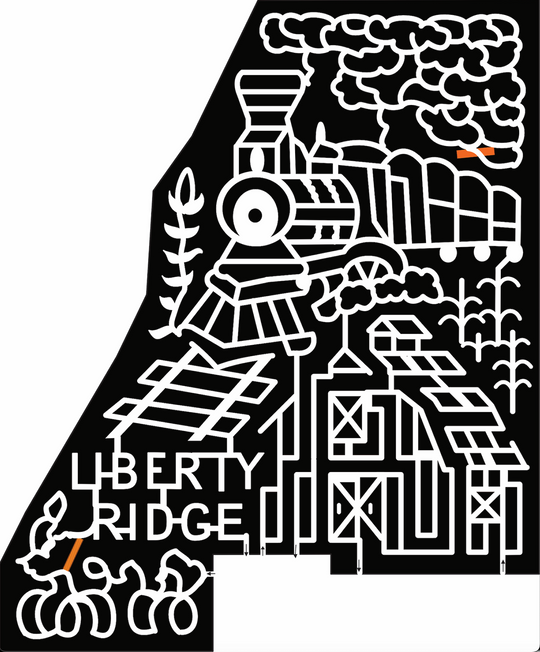 22_NY_Schaghticoke train, smoke, barn, farm, pumpkin, train tracks