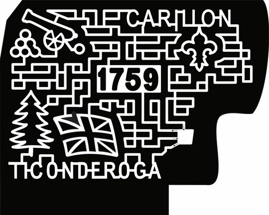 22_NY_Fort Ticonderoga cannon, tree, flag, 1759