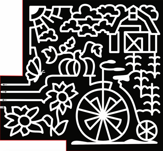 22_PA_Dillsburg farm, barn, cloud, butterfly, pumpkin, sunflower, bike, corn, sun