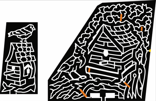 22_PA_Dalton tree, bird, bird house, leaves, cardinal