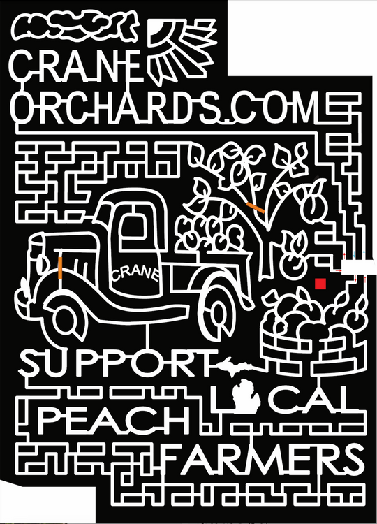 22_MI_Fennville Truck Tree Peach Sun Support Local Peach Farmers