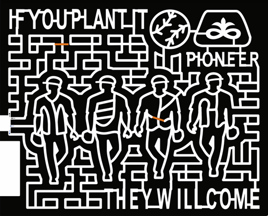 22_MN_EastGrandForks If You Plant It They Will Come People Softball Baseball Pioneer Logo