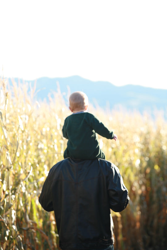 boy and dad in maze.JPG