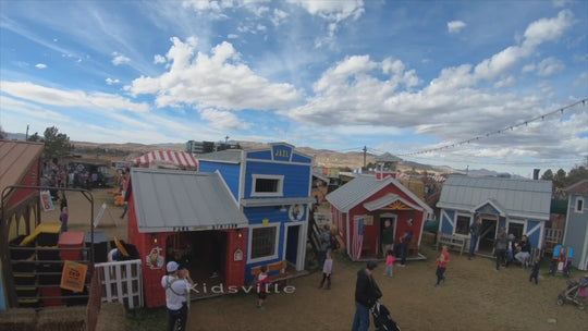 Kidsville Small Building Town Castle Police Station Pizza