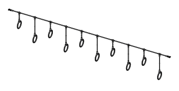 Clambering Loop Run w/5/8" walk rope - The MAiZE