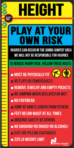 Jumbo Jumper Height Sign