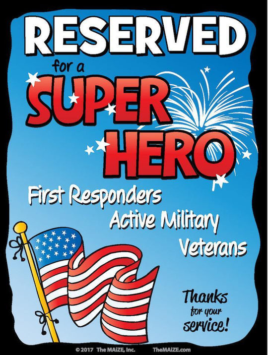 Super Hero Parking Sign